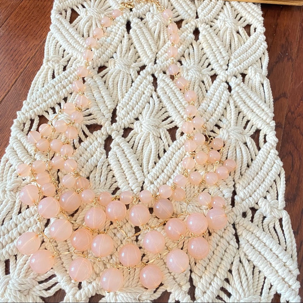 NWOT J. Crew | Multi strand pale pink beaded necklace #281 - Picture 3 of 5